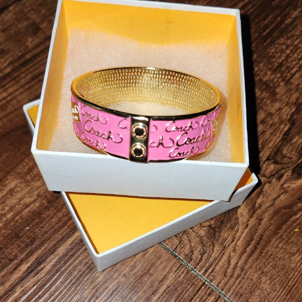 Like New Vintage Coach Gold Mesh Bangle Perfime Bottle Bracelet